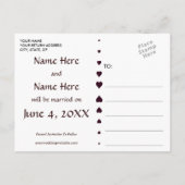 Liefdesgedicht save the date briefkaart (Achterkant)