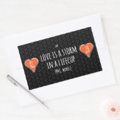 liefdesgedicht storm rechthoekige sticker (Envelop)