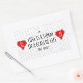 liefdesgedicht storm rechthoekige sticker (Envelop)