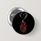 liefdesgif ronde button 5,7 cm (Voorkant /achterkant)
