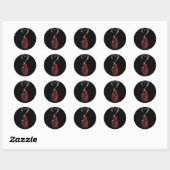 liefdesgif ronde sticker (Vel)