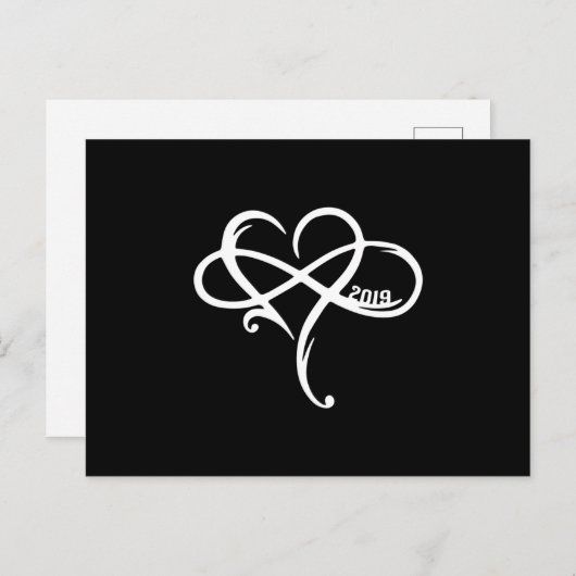 Liefdeshart 2019 Valentijnsdag Romantisch Cadeau-i Briefkaart (Voorkant / Achterkant)