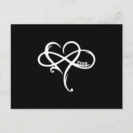 Liefdeshart 2019 Valentijnsdag Romantisch Cadeau-i Briefkaart (Voorkant)