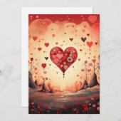 Liefdeshart: Als ik het je zeg - Valentijnskaart Feestdagenkaart (Voorkant / Achterkant)