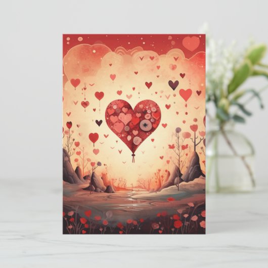 Liefdeshart: Als ik het je zeg - Valentijnskaart Feestdagenkaart (Staand voorkant)