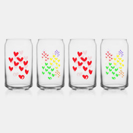 Liefdeshart  blikvorm glas
