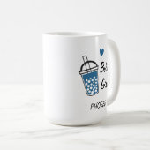 Liefdeshart Boba Meisje Aangepaste Gepersonaliseer Koffiemok (Voorkant rechts)