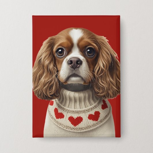 Liefdeshart cavalier button (Voorkant)
