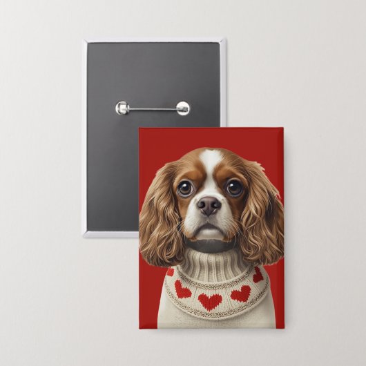 Liefdeshart cavalier button (Voorkant / Achterkant)