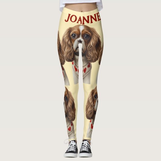 Liefdeshart cavalier Leggings (Voorkant)
