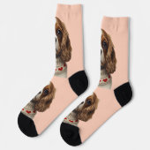 Liefdeshart cavalier sokken (Links)