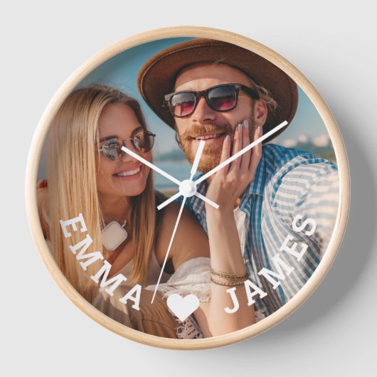 Liefdeshart Couples Foto Gepersonaliseerde Namen C (Voorkant)