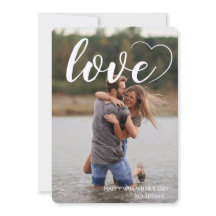 Liefdeshart foto gelukkig Valentijnsdag kaart