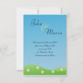 Liefdeshart hete luchtballon Trouww Datum reserver Save The Date (Achterkant)