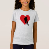 Liefdeshart Hockeymeisjes T-shirt (Voorkant)