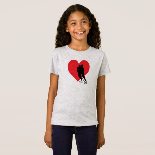 Liefdeshart Hockeymeisjes T-shirt (Voorkant volledig)