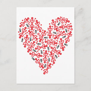 Liefdeshart-icoonkunst Briefkaart