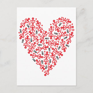 Liefdeshart-icoonkunst Briefkaart