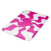 Liefdeshart in Magenta en Wit Badmat (Gekanteld)
