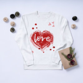 Liefdeshart in rood Valentijnsdag T-shirt