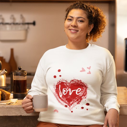 Liefdeshart in rood Valentijnsdag Trui