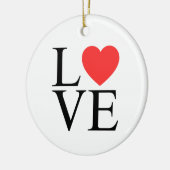 Liefdeshart keramisch ornament (Links)