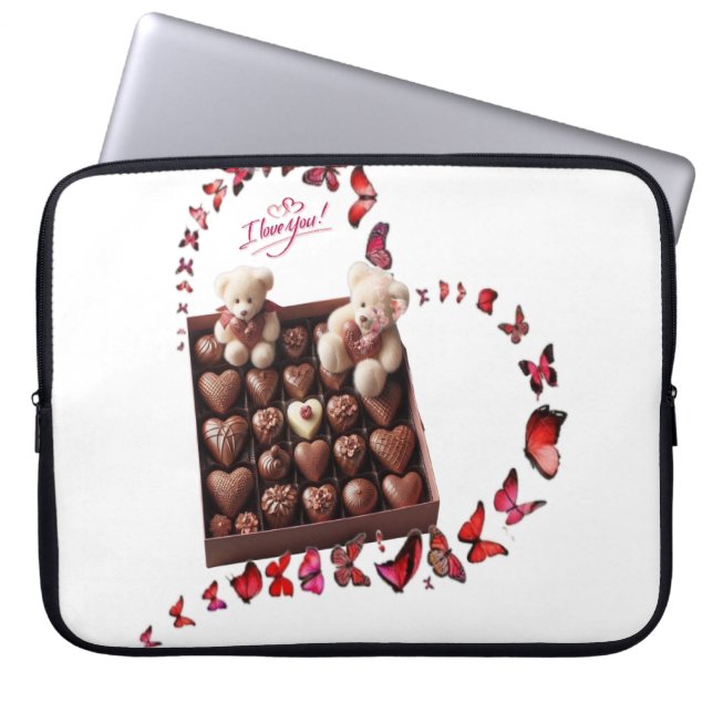 Liefdeshart  laptop sleeve (Voorkant)
