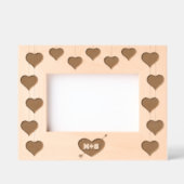 Liefdeshart met pijl en romantische initialen van  gegraveerde lijstjes (Voorkant)