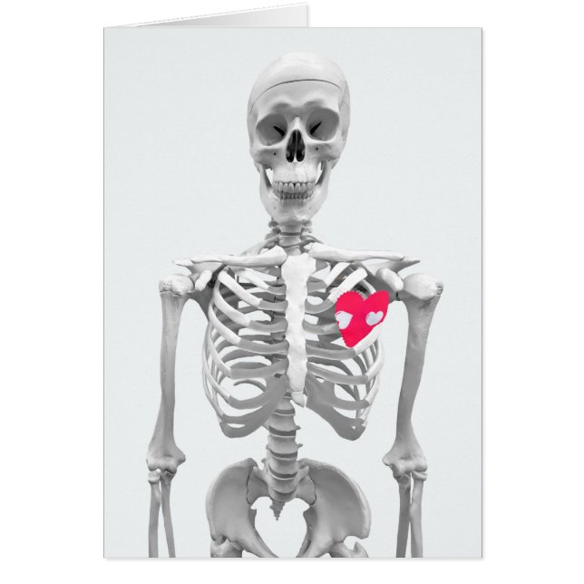 liefdeshart op skelet (Voorkant)