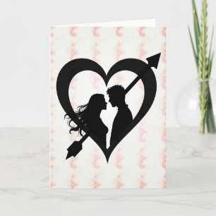 Liefdeshart Paar Kaart