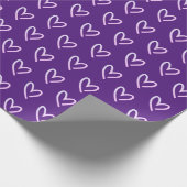 Liefdeshart Paarse Inpakpapier (Hoek)
