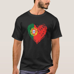 Liefdeshart Portugal Vintage Retro Vlag T-shirt