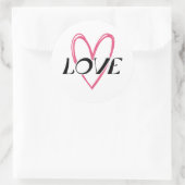 Liefdeshart Ronde Sticker (Tas)