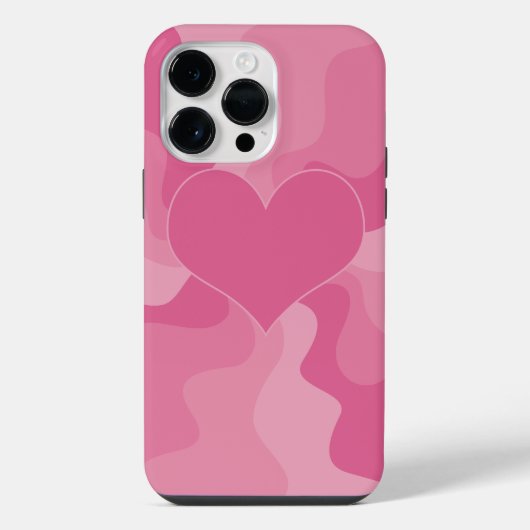 Liefdeshart - Roze iPhone Hoesje (Achterkant)