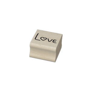 Liefdeshart Rubberstempel
