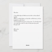 Liefdeshart: Schrijf je brief - Valentijnskaart Feestdagenkaart (Achterkant)