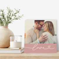 Liefdeshart Script Stof Roze Foto