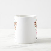 Liefdeshart Snoepriet Rendier Aangepaste Naam Koffiemok (Center)