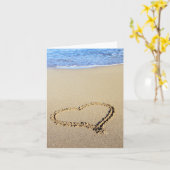 Liefdeshart Strand Kaart (Gele Bloem)