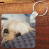 Liefdeshart tekst en 2 foto's sleutelhanger (Achterkant)