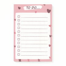 Liefdeshart To Do List post-it notities