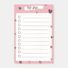 Liefdeshart To Do List post-it notities Post-it® Notes