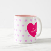 Liefdeshart Tweekleurige Koffiemok (Voorkant rechts)