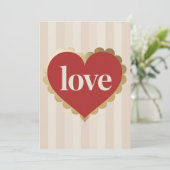 Liefdeshart Valentijnsdag Kaart (Staand voorkant)