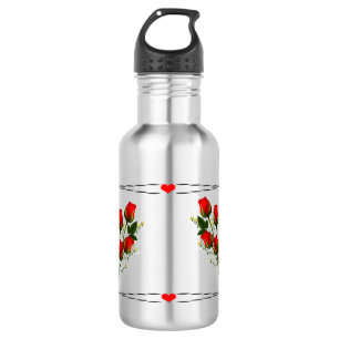 Liefdeshart valentijnskunst waterfles