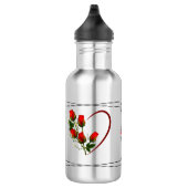 Liefdeshart valentijnskunst waterfles  (Rechts)