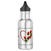 Liefdeshart valentijnskunst waterfles  (Links)