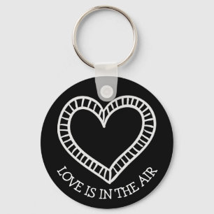 Liefdeshart Zwart & Wit Sleutelhanger
