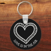 Liefdeshart Zwart & Wit Sleutelhanger (Voorkant)