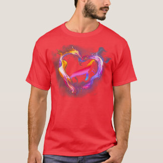 Liefdeshartbeeldbureaublad Walvis T-shirt